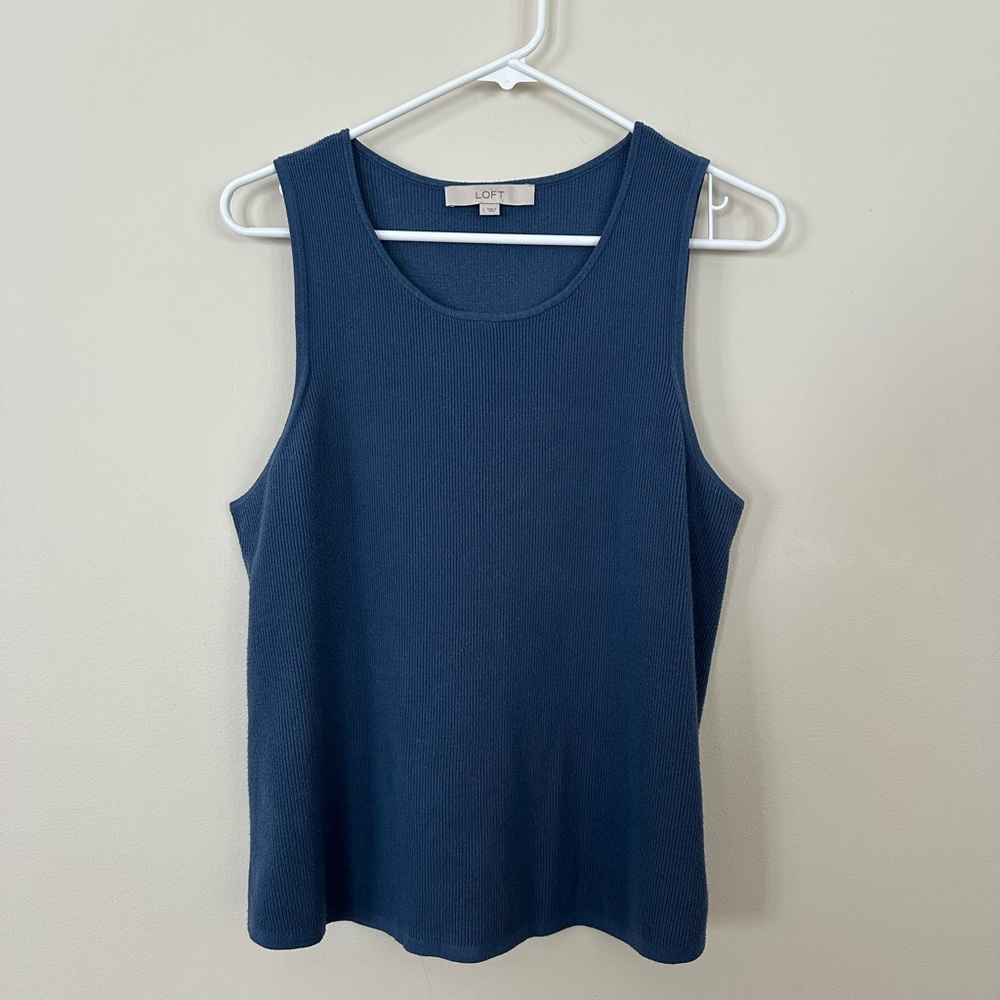 LOFT Women's Navy Tank Top